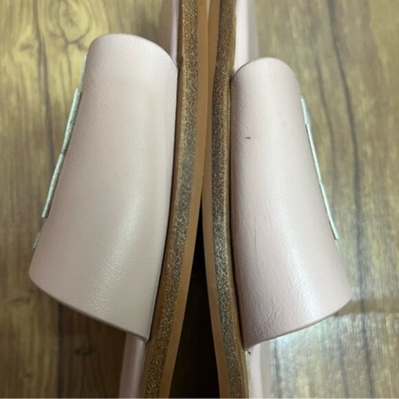 Tory Burch Ines Slides Sea Shell Pink Calf Leather Size 7.5 US - Picture 6 of 11